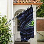 Blue And Black African Dashiki Print Polyester Flag