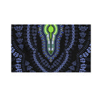 Blue And Black African Dashiki Print Polyester Flag