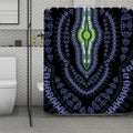 Blue And Black African Dashiki Print Polyester Shower Curtain