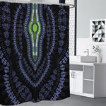 Blue And Black African Dashiki Print Premium Shower Curtain