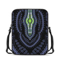 Blue And Black African Dashiki Print Rectangular Crossbody Bag