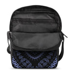 Blue And Black African Dashiki Print Rectangular Crossbody Bag