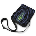 Blue And Black African Dashiki Print Rectangular Crossbody Bag