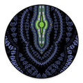 Blue And Black African Dashiki Print Round Floor Mat
