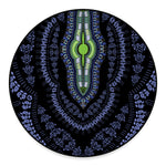 Blue And Black African Dashiki Print Round Floor Mat