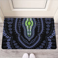 Blue And Black African Dashiki Print Rubber Doormat
