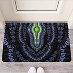 Blue And Black African Dashiki Print Rubber Doormat