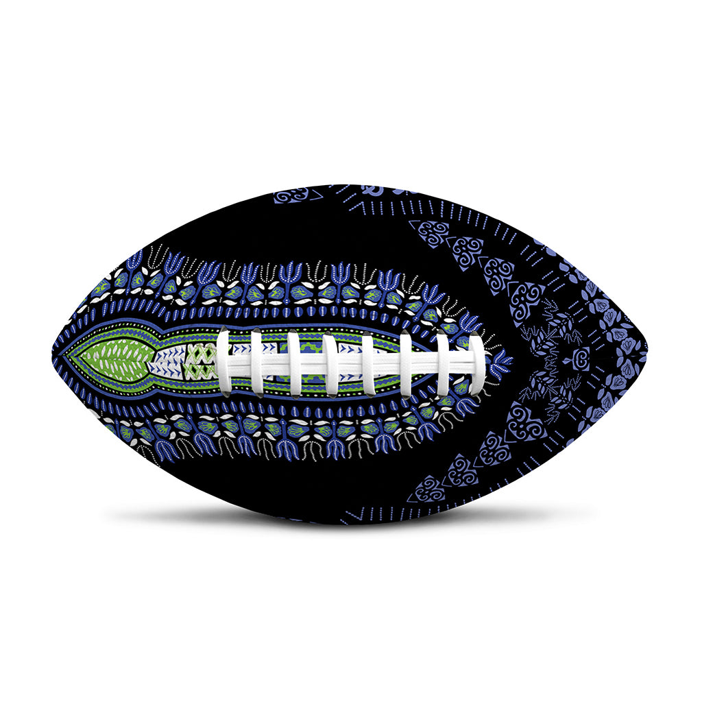 Blue And Black African Dashiki Print Rugby Ball