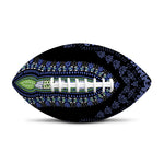 Blue And Black African Dashiki Print Rugby Ball