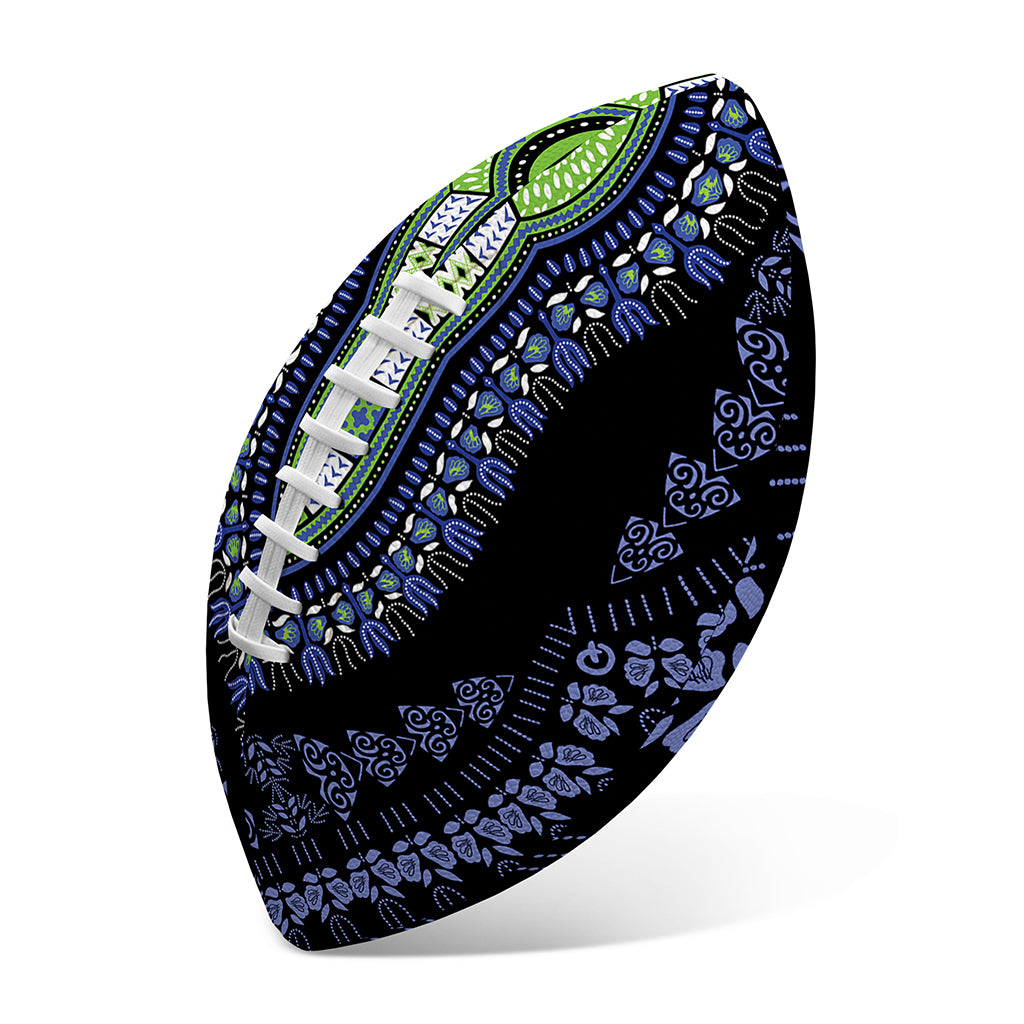 Blue And Black African Dashiki Print Rugby Ball