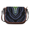 Blue And Black African Dashiki Print Saddle Bag