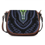 Blue And Black African Dashiki Print Saddle Bag
