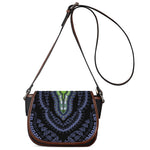 Blue And Black African Dashiki Print Saddle Bag