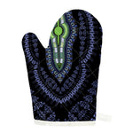 Blue And Black African Dashiki Print Single Oven Mitt