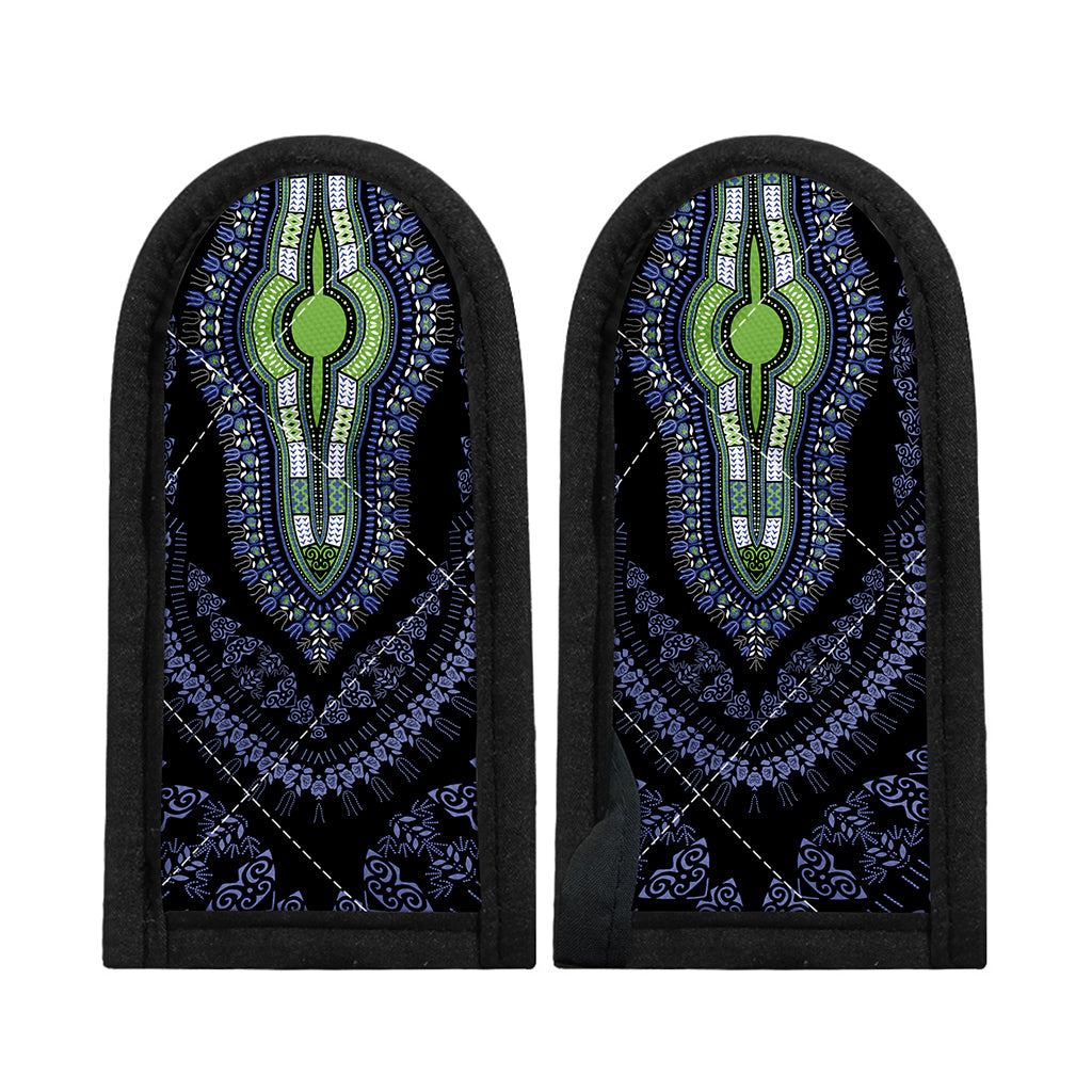 Blue And Black African Dashiki Print Skillet Handle Cover