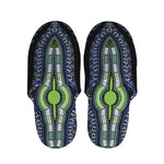 Blue And Black African Dashiki Print Slippers