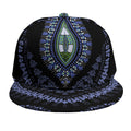 Blue And Black African Dashiki Print Snapback Cap