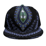 Blue And Black African Dashiki Print Snapback Cap