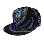 Blue And Black African Dashiki Print Snapback Cap