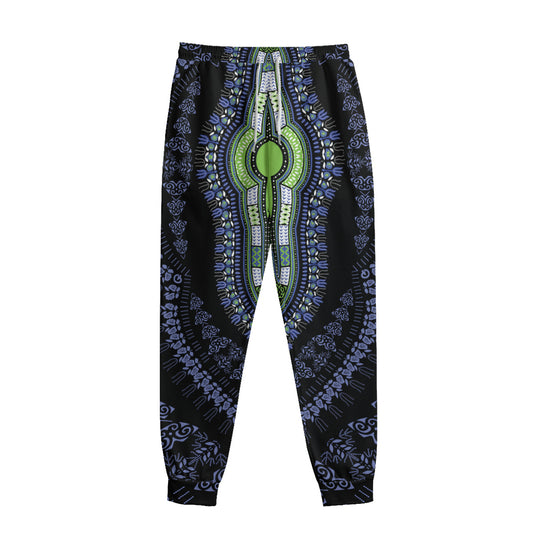 Blue And Black African Dashiki Print Sweatpants