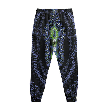 Blue And Black African Dashiki Print Sweatpants