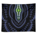 Blue And Black African Dashiki Print Tapestry