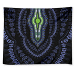 Blue And Black African Dashiki Print Tapestry