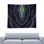 Blue And Black African Dashiki Print Tapestry