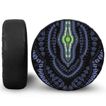 Blue And Black African Dashiki Print Tire Cover