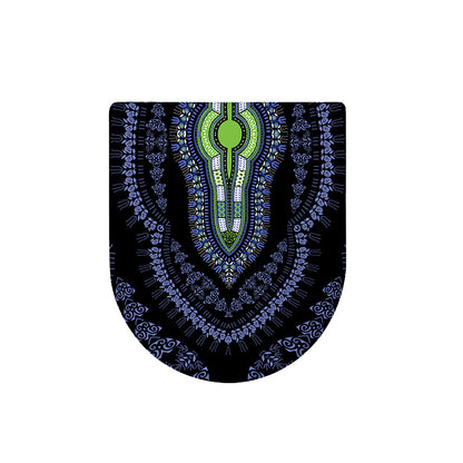 Blue And Black African Dashiki Print Toilet Lid Cover