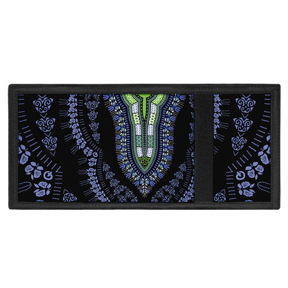 Blue And Black African Dashiki Print Trifold Wallet