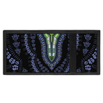 Blue And Black African Dashiki Print Trifold Wallet