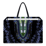 Blue And Black African Dashiki Print Utility Tote Bag