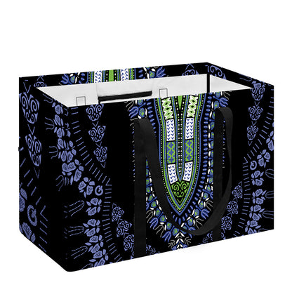 Blue And Black African Dashiki Print Utility Tote Bag