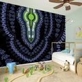 Blue And Black African Dashiki Print Wall Sticker