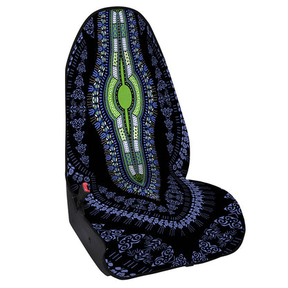 Blue And Black African Dashiki Print Waterproof Car Seat Cover