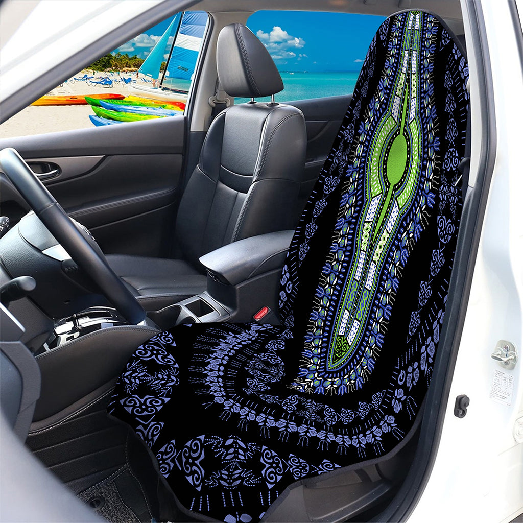 Blue And Black African Dashiki Print Waterproof Car Seat Cover