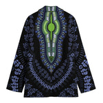 Blue And Black African Dashiki Print Women's Blazer