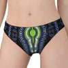 Blue And Black African Dashiki Print Women's Panties