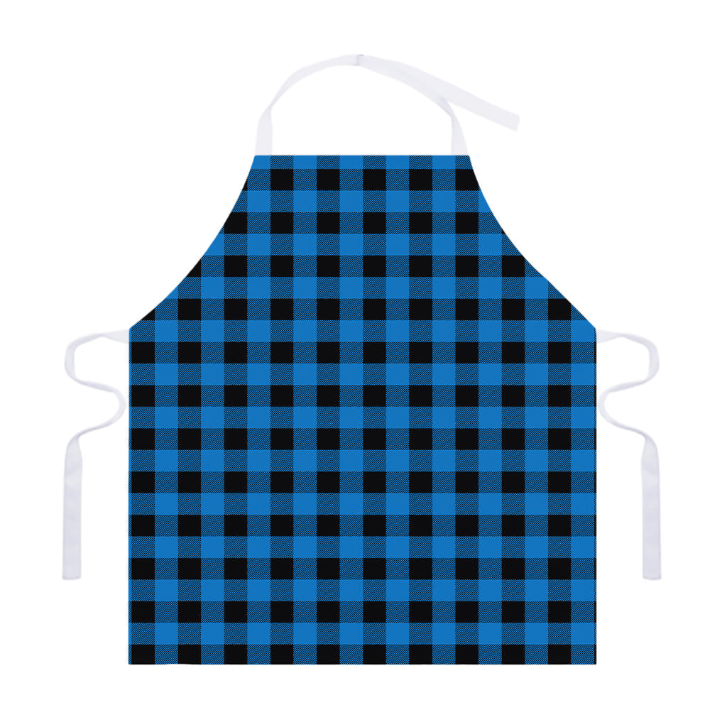 Blue And Black Buffalo Check Print Adjustable Apron