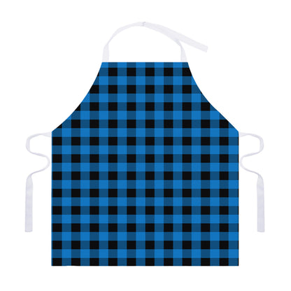 Blue And Black Buffalo Check Print Adjustable Apron