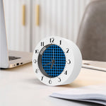 Blue And Black Buffalo Check Print Alarm Clock