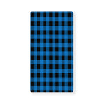 Blue And Black Buffalo Check Print Baby Crib Sheet