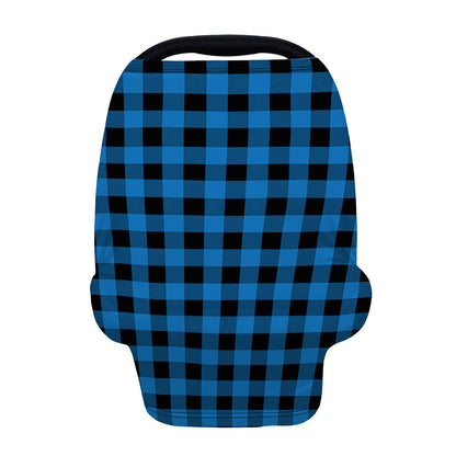 Blue And Black Buffalo Check Print Baby Seat Cover