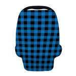 Blue And Black Buffalo Check Print Baby Seat Cover