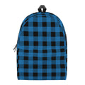 Blue And Black Buffalo Check Print School Backpack