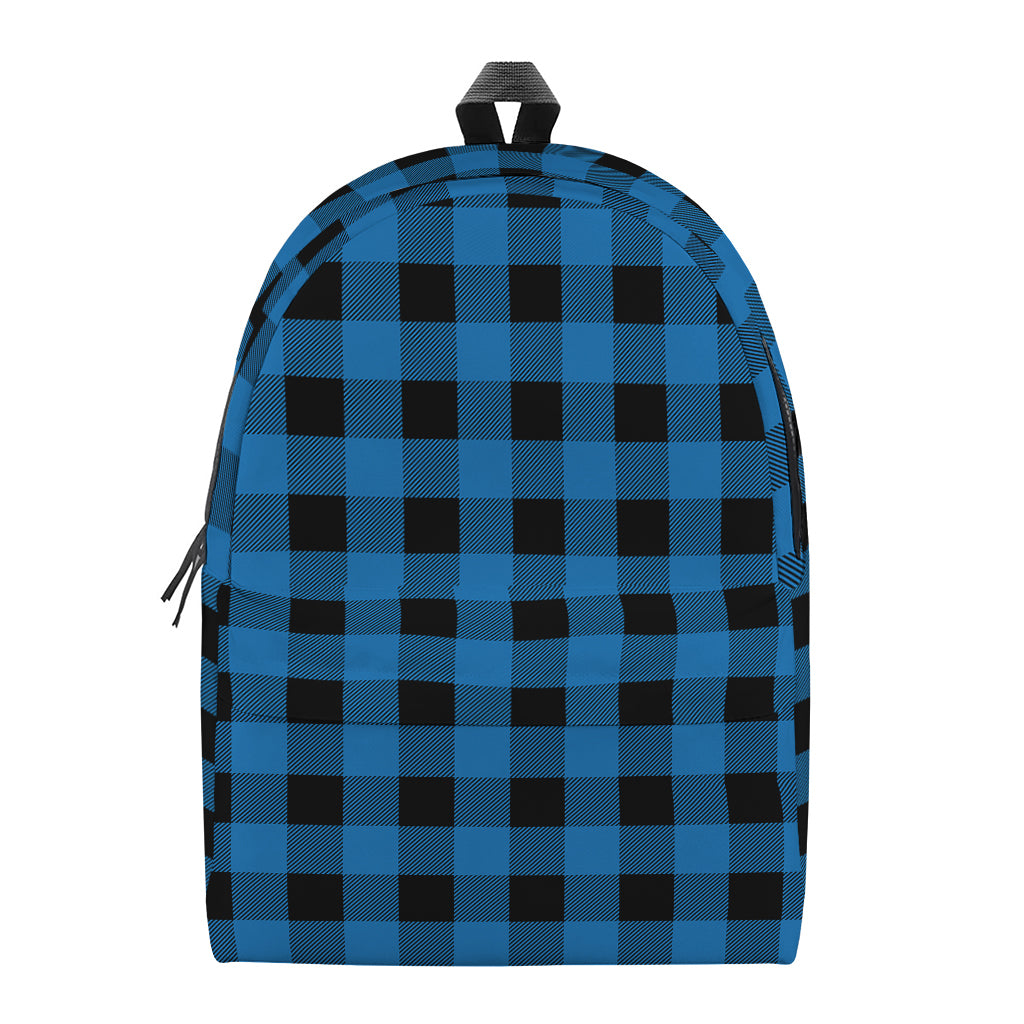 Blue And Black Buffalo Check Print Backpack