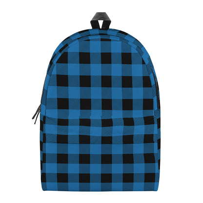 Blue And Black Buffalo Check Print Backpack