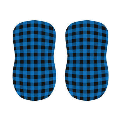 Blue And Black Buffalo Check Print Bar Stool Covers