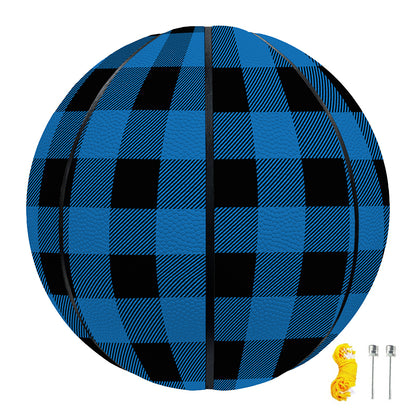 Blue And Black Buffalo Check Print Basketball